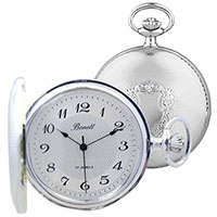 Bonett Lommeure Forsølvet Mekanisk incl. kæde Ø51mm 461S - Urma.dk