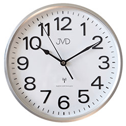 Bonett Vægure Ø25,5cm, Plastik, Radiostyret, Sølv RH683.2 - Urma.dk
