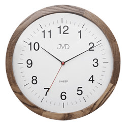 Bonett Vægure Ø32cm, Træ, Glidende sek NS22009/78 - Urma.dk