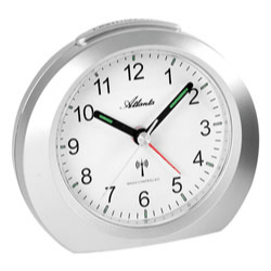 Bonett Vækkeure B:11cm H:10cm Radiostyret, Stigende alarm, Lys, Snooze, BIB 1856 - 19 - Urma.dk