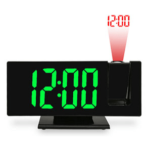 Bonett Vækkeure H:9,5cm B:18,5cm 220V, Projekter, Dato, Temperatur, Snooze, Lys, BIB SB3618.1 - Urma.dk