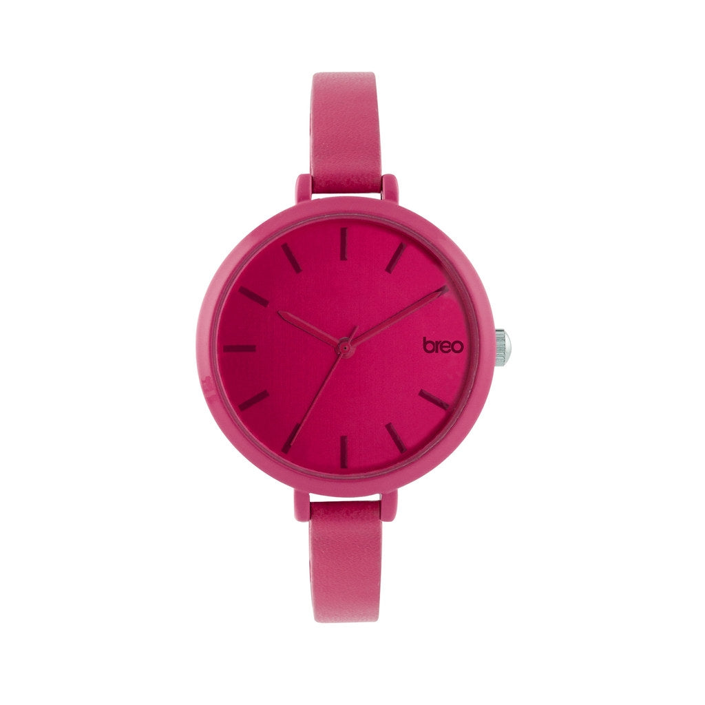 Breo Salta II Fuchsia White dameur med lyserød urrem
