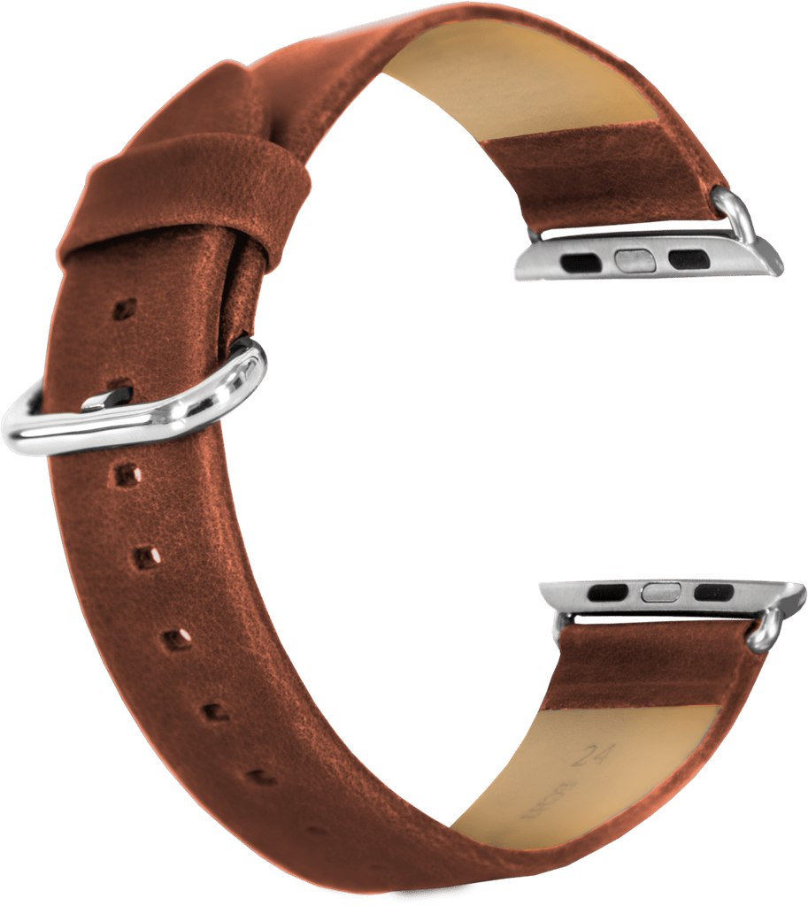 Brun læderrem til iWatch - 42 mm - Urma.dk