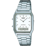 CASIO Collection - ur – UNX ANADIG SS WHT - Urma.dk