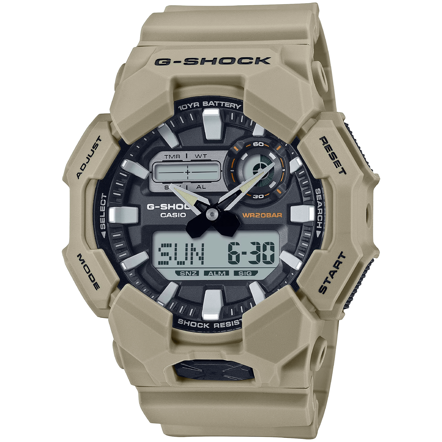 CASIO G - Shock - ur – GNT ANADIG PU BLK - GA - 010 - 5AER - Urma.dk