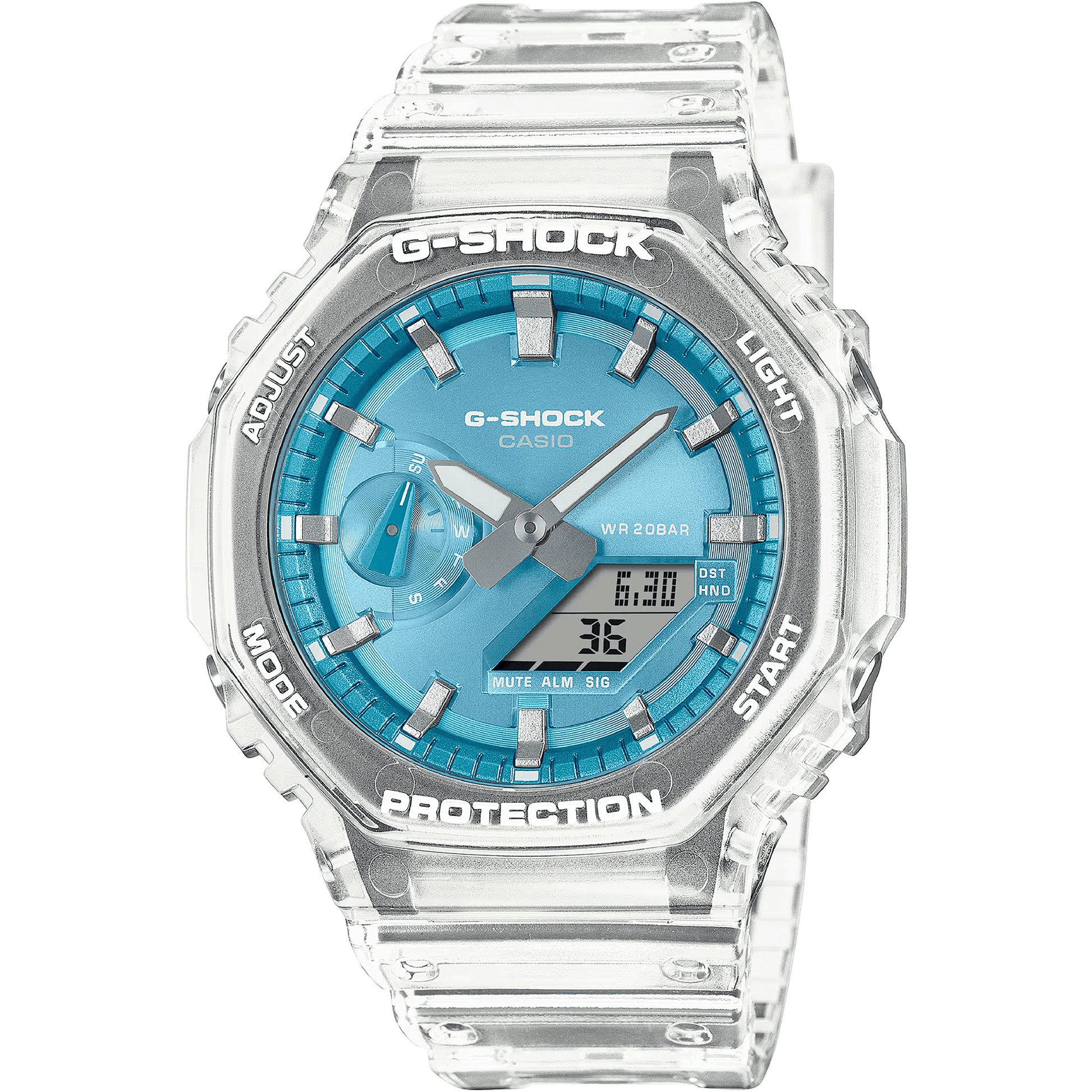 CASIO G - Shock - ur – GNT ANADIG PU BLU - GA - 2100BM - 7A2ER - Urma.dk