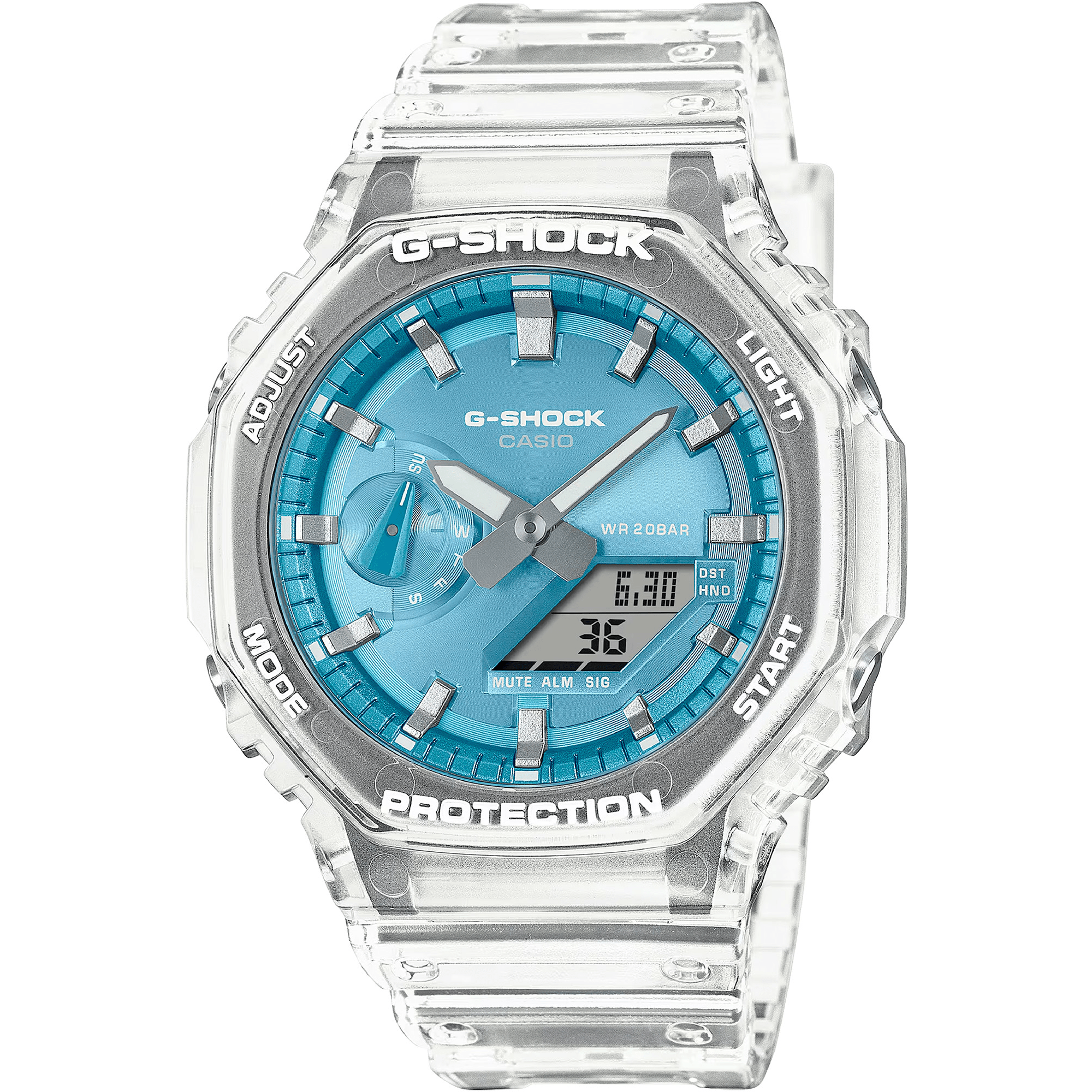 CASIO G - Shock - ur – GNT ANADIG PU BLU - GA - 2100BM - 7A2ER - Urma.dk