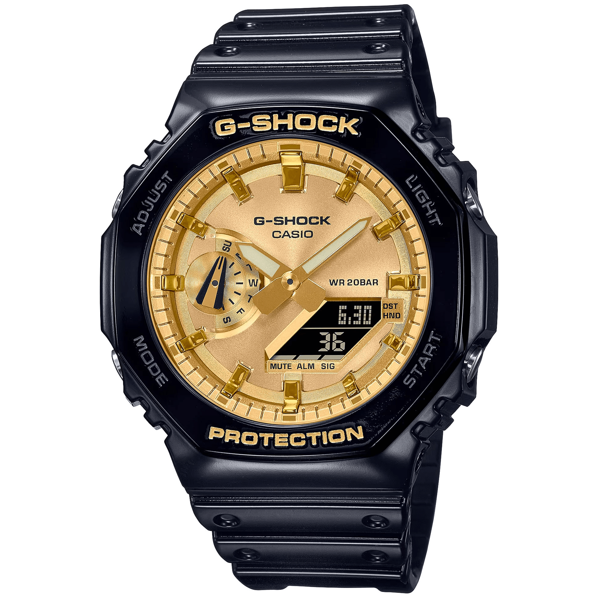 CASIO G - Shock - ur – GNT ANADIG PU WHT - GA - 2100GB - 1AER - Urma.dk