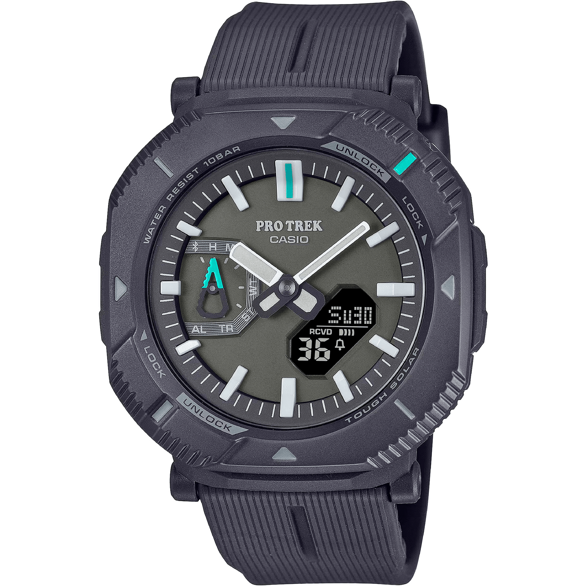 CASIO Pro - Trek - ur – GNT 3H PU BLK - PRJ - B001 - 1ER - Urma.dk