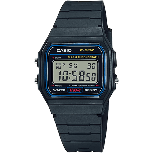 CASIO Retro Vintage - ur – UNX DIG PU BLK - F - 91W - 1YEG - Urma.dk