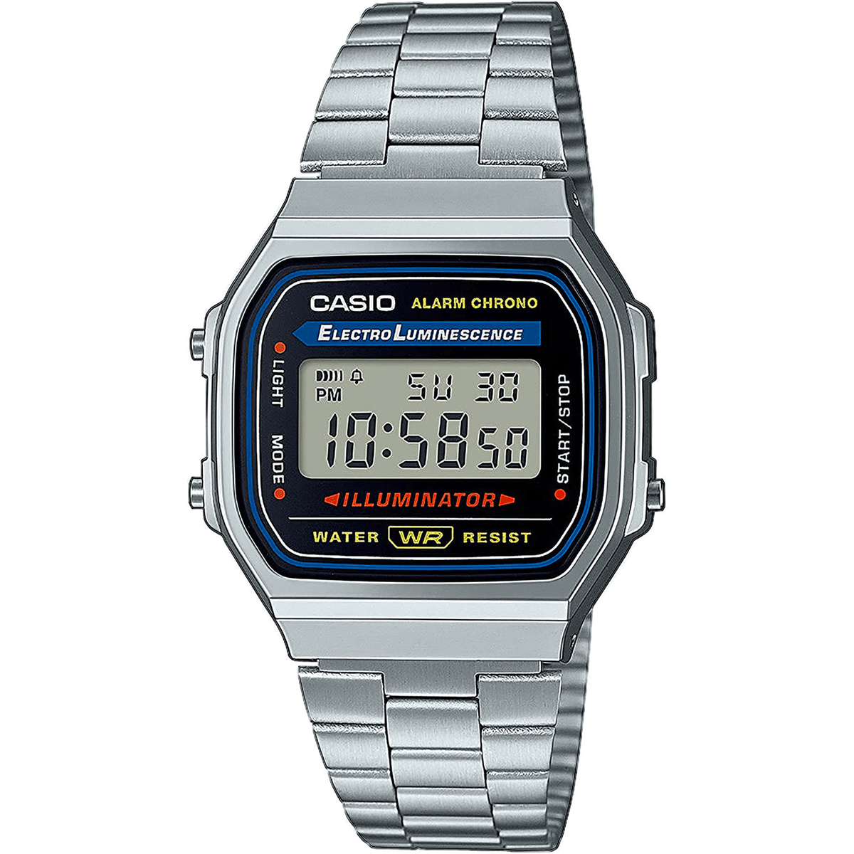 CASIO Retro Vintage - ur – UNX DIG SS BLK - A168WA - 1YES - Urma.dk
