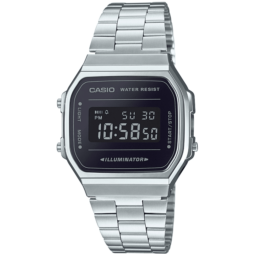 CASIO Retro Vintage - ur – UNX DIG SS BLK - A168WEM - 1EF - Urma.dk