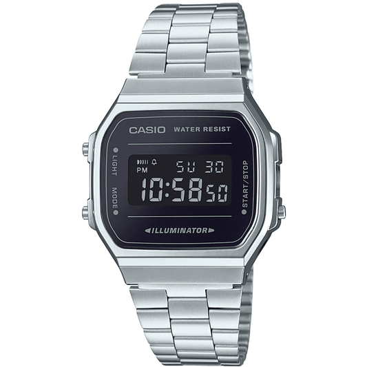 CASIO Retro Vintage - ur – UNX DIG SS BLK - A168WEM - 1EF - Urma.dk