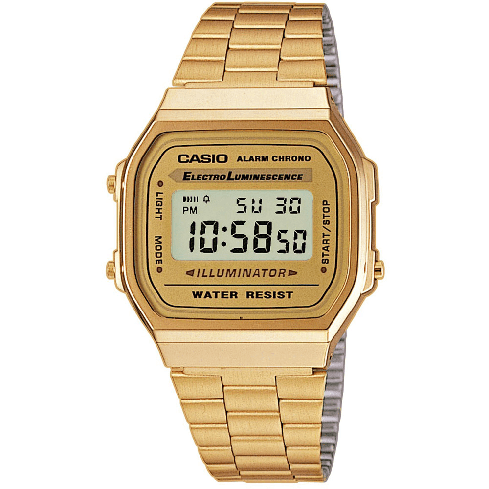 CASIO Retro Vintage - ur – UNX DIG SS GOLD - A168WG - 9E - Urma.dk