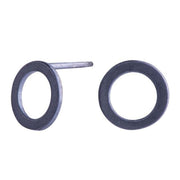 Cirkel oxyderet sølv ørestik 12mm - Urma.dk