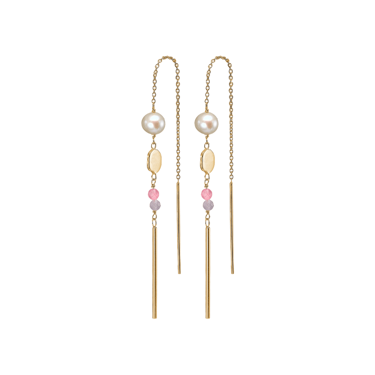 Colour your Life, pink/purple, øreringe, - Urma.dk