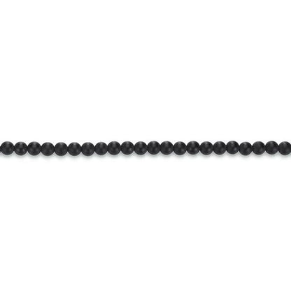 Connection halskæde med sort Agat med mat overflade - 45 cm - Urma.dk