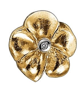 Connection lås - Anemone blomst, sølv forgyldt - Urma.dk