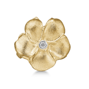 Connection lås - Anemone blomst, sølv forgyldt - Urma.dk