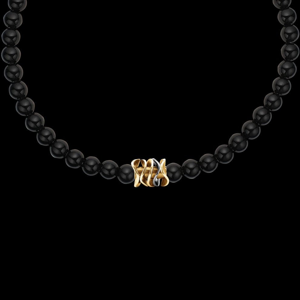 Connections halskæde i sort Onyx og spirit vedhæng/lås - Urma.dk