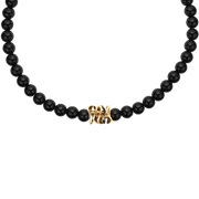 Connections halskæde i sort Onyx og spirit vedhæng/lås - Urma.dk