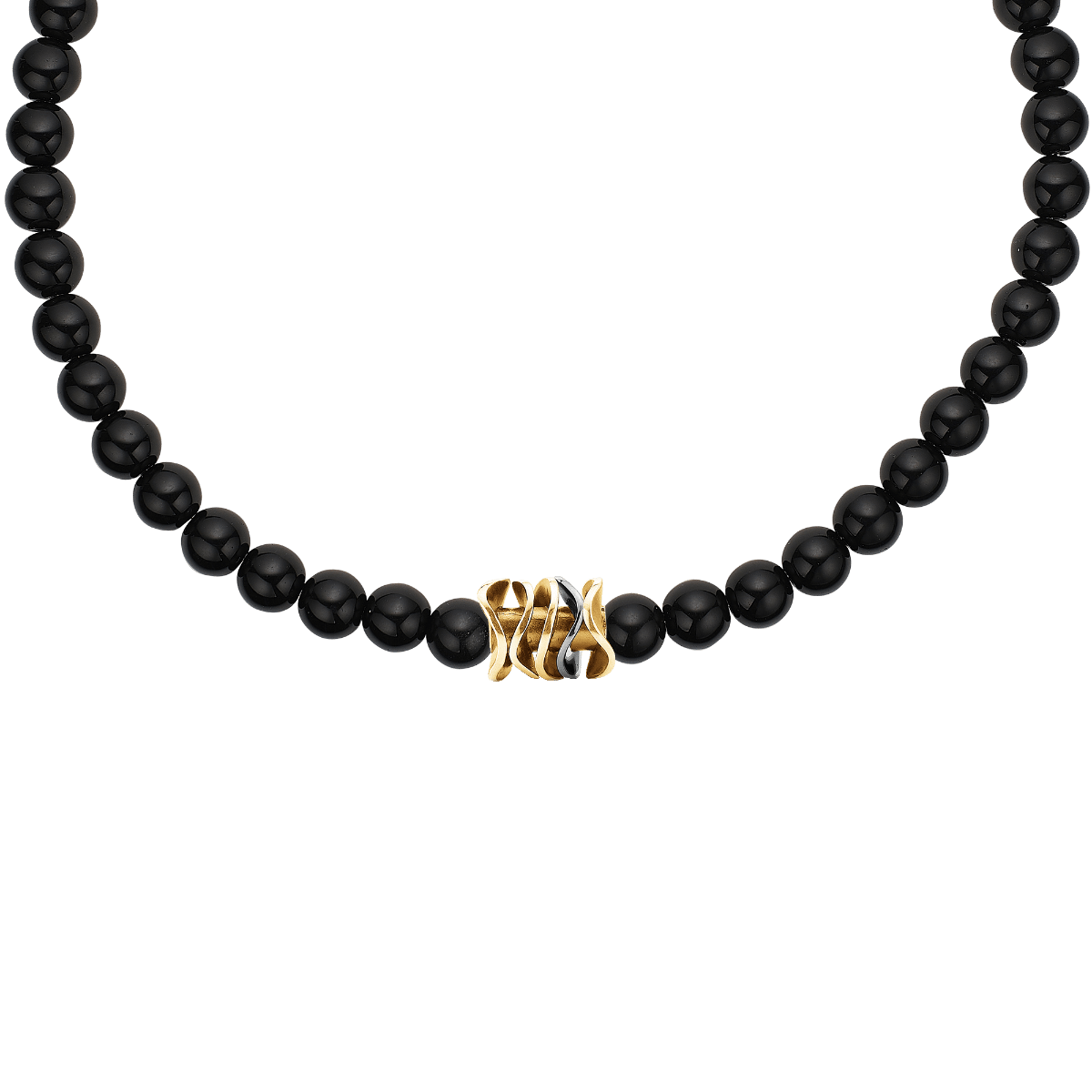 Connections halskæde i sort Onyx og spirit vedhæng/lås - Urma.dk