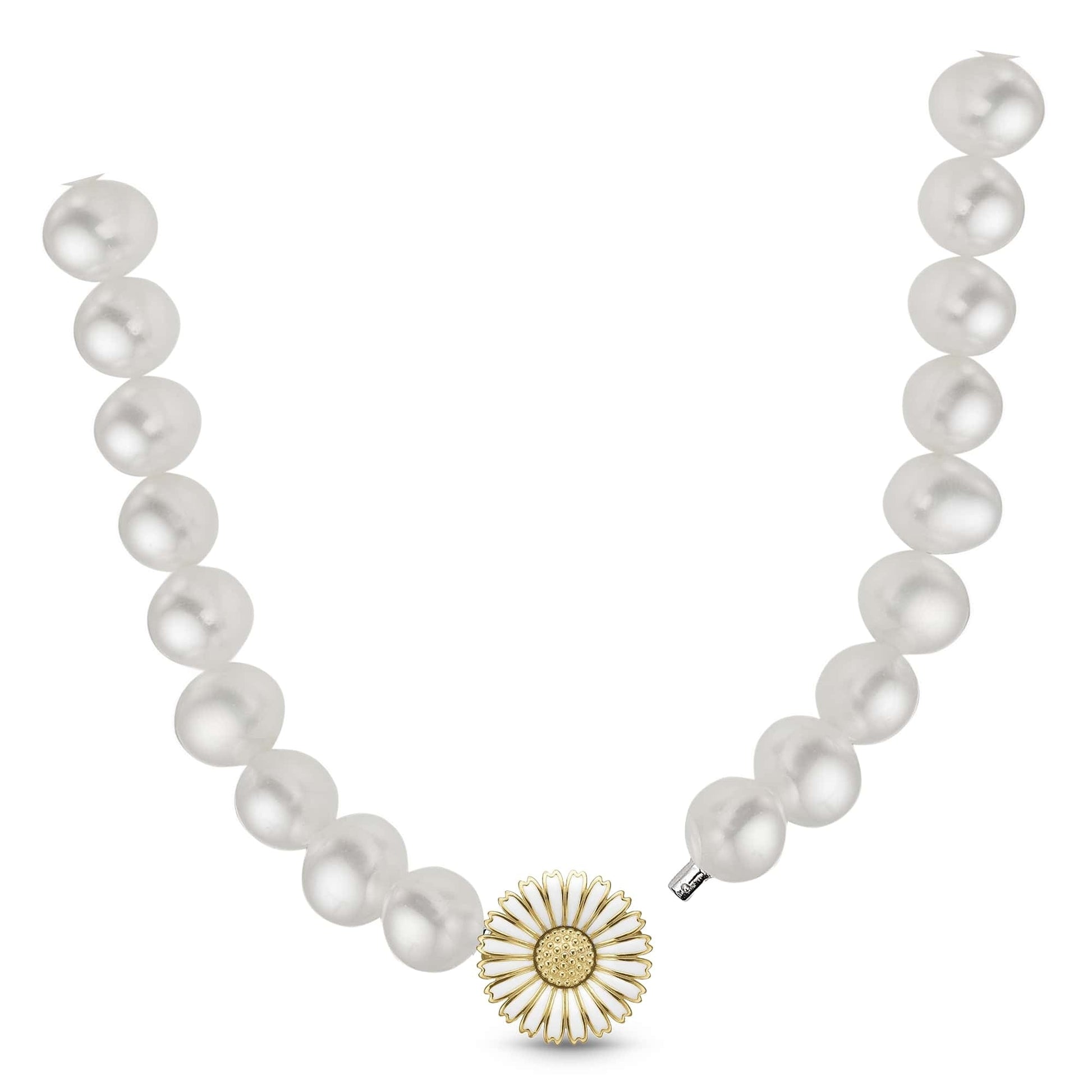 Connections perlekæde med marguerit vedhæng/lås - Urma.dk
