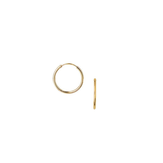 Creoler i 8 karat guld - 1,4 x 19 mm - Urma.dk