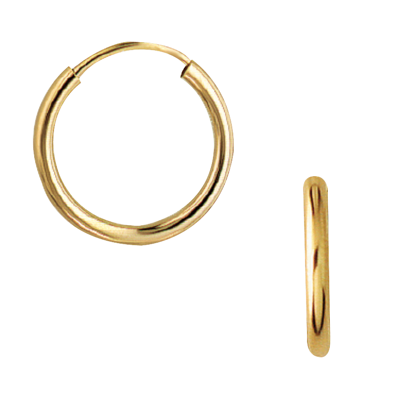 Creoler i 8 karat guld - 1,8 x 16 mm - Urma.dk
