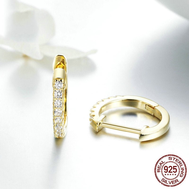 Creoler i forgyldt sølv med zirconia - Urma.dk