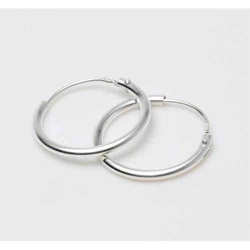 Creoler i rhodineret sølv - 1,2 x 19 mm - Urma.dk