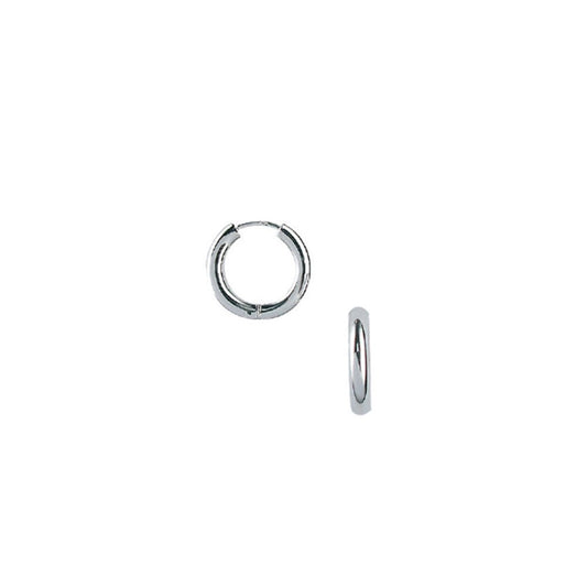 Creoler i rhodineret sølv m klaplås - 2,7 x 21,5 mm - Urma.dk