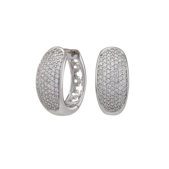 Creoler i rhodineret sølv med Zirkonia - Urma.dk