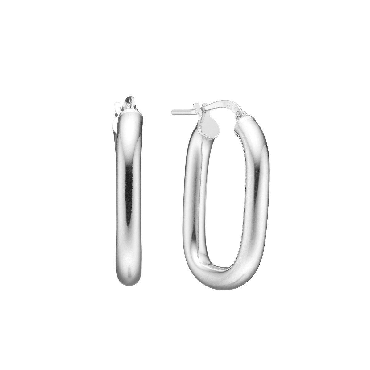 Creoler Ovale, sølv 28x19mm, 4mm tråd - Urma.dk