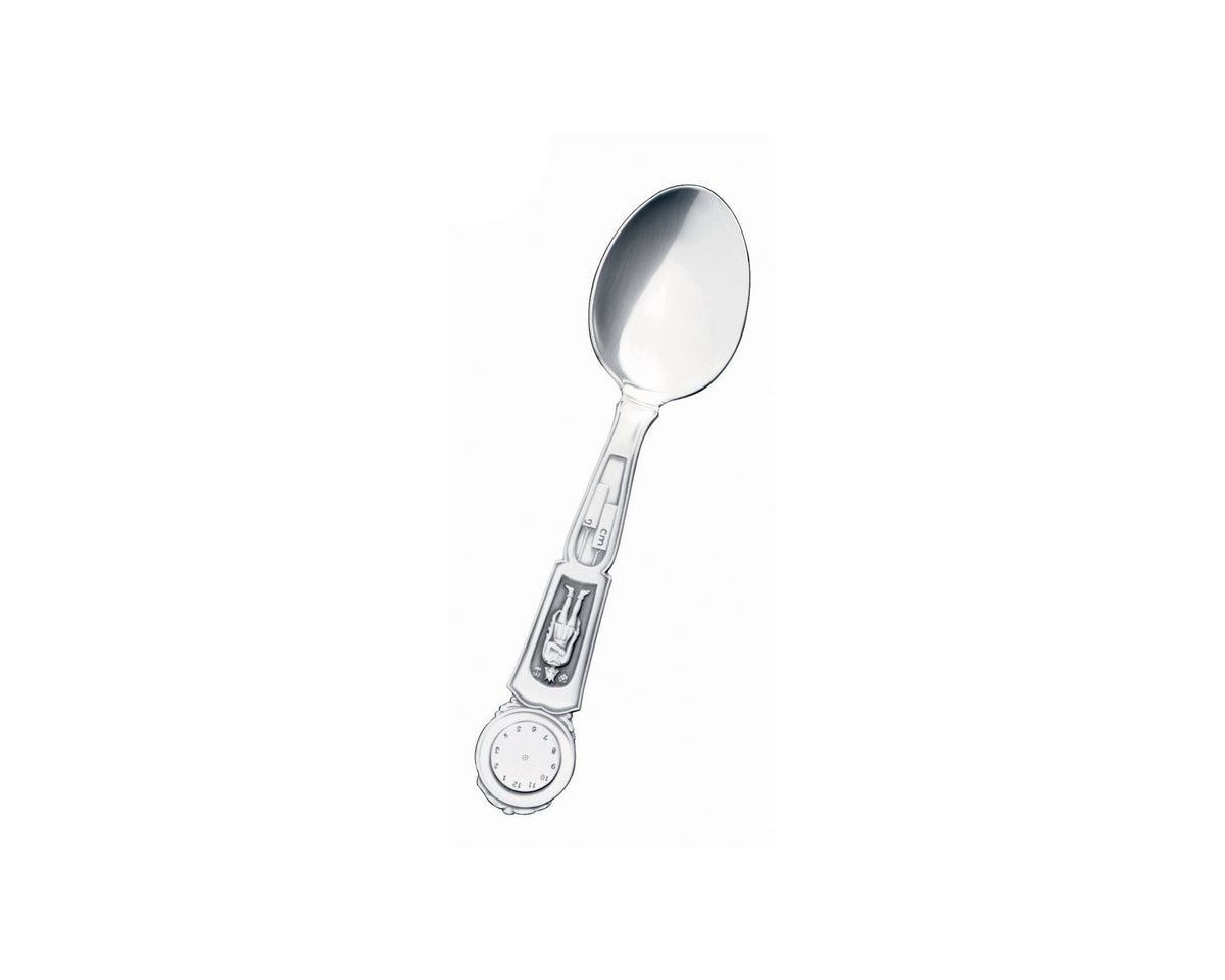 Dåbsske i sølv med ur - Prins - 14,4 cm - Urma.dk