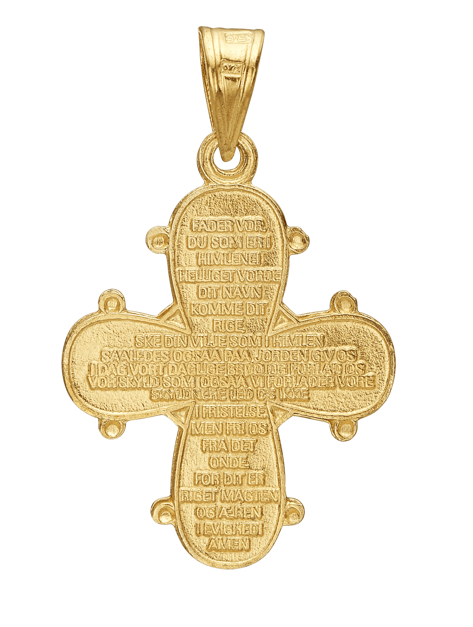 Dagmarkors i 8 karat guld med fadervor - 18,5 x 21 mm - Urma.dk