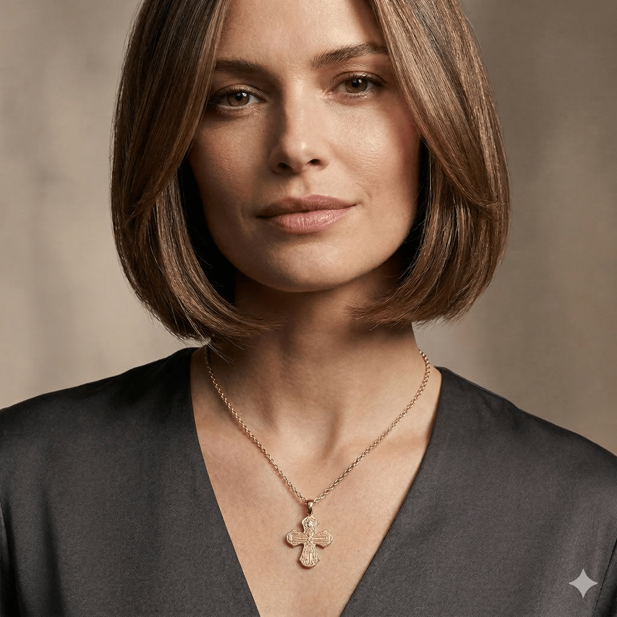 Dagmarkors i 8 karat guld med LG - diamant - Urma.dk