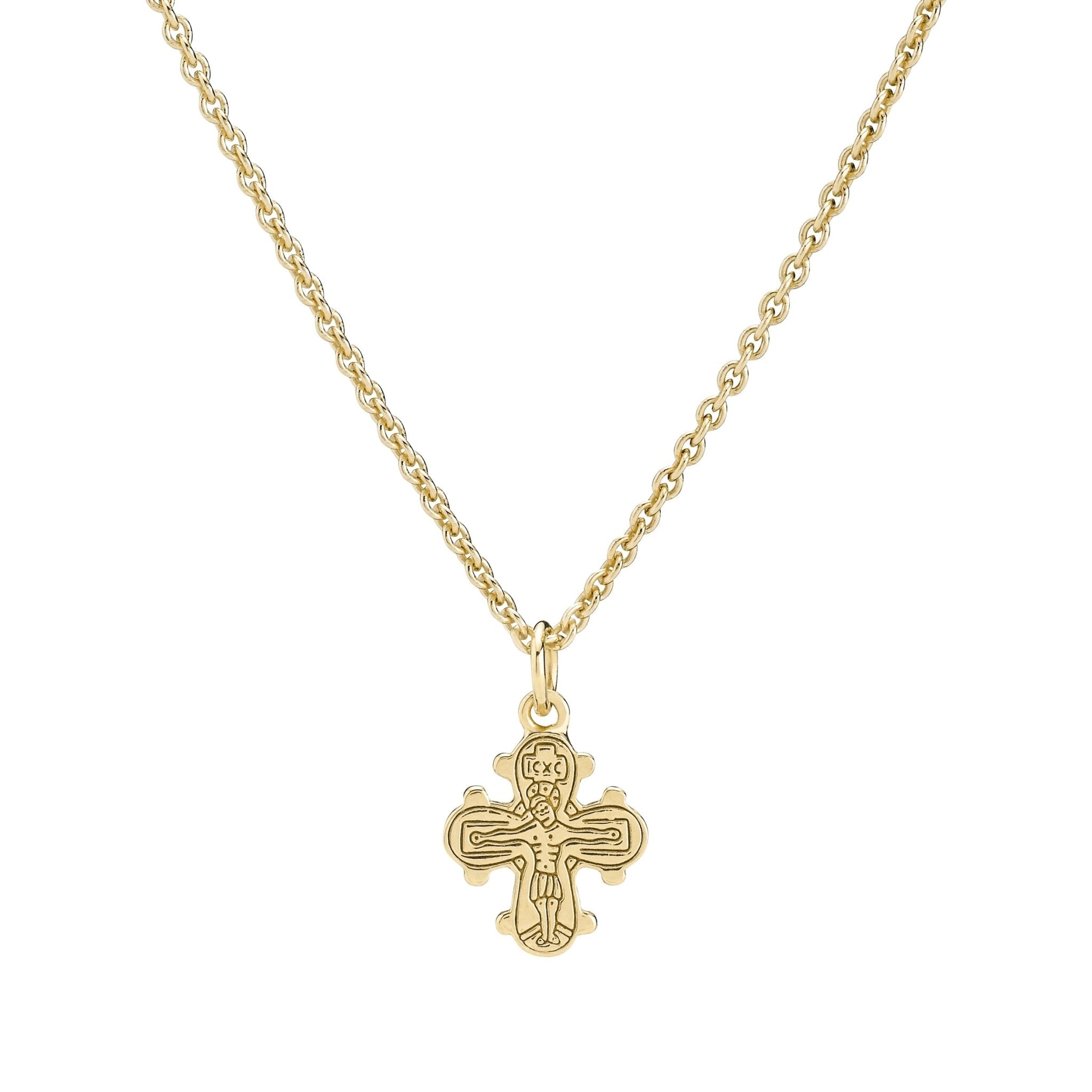 Dagmarkors i forgyldt sølv halskæde - 10x9 - Urma.dk