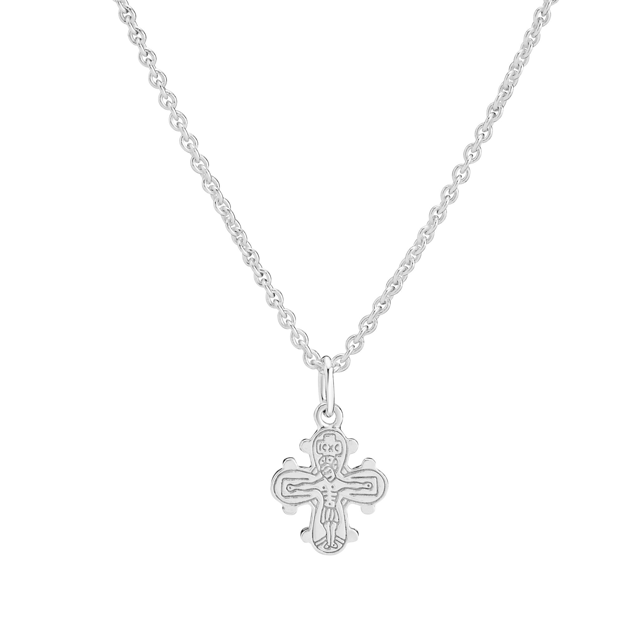 Dagmarkors i sølv halskæde - 10x9 mm - Urma.dk