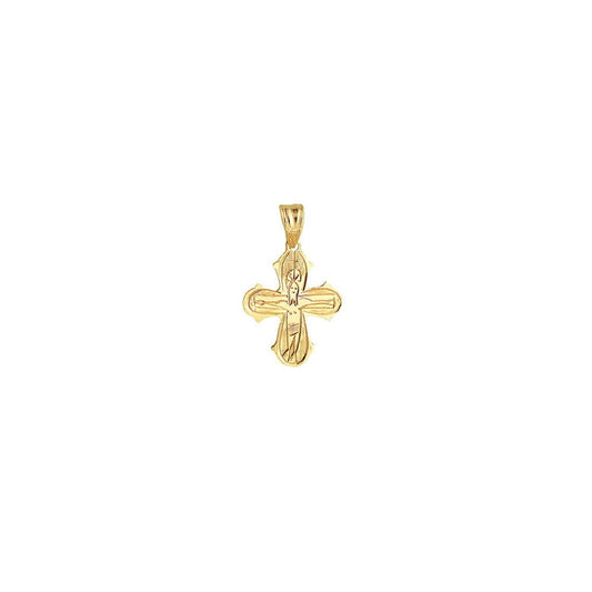 Dagmarkors vedhæng i 8 karat guld - håndgraveret - 15 X 17,5 mm - Urma.dk