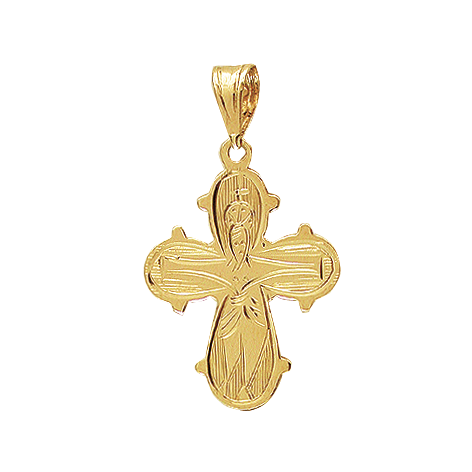 Dagmarkors vedhæng i 8 karat guld - Håndgraveret - Urma.dk