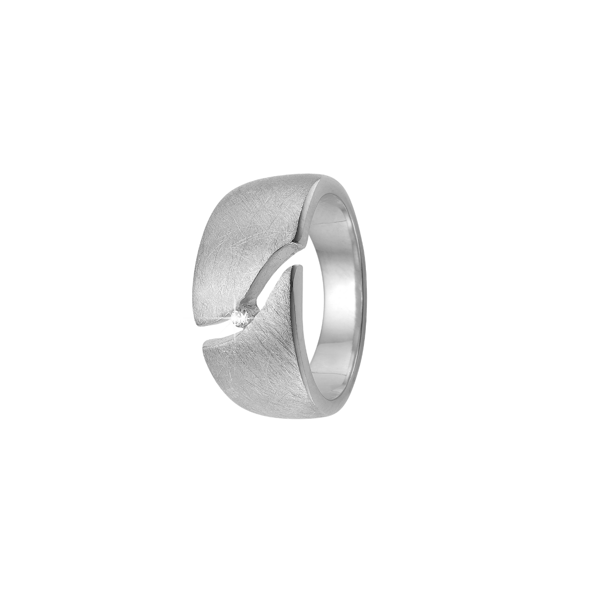 Dame ring, mat m/cz, sølv - Urma.dk