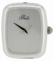 Dame sølvur til armbånd - Firkantet med lys skive KA.2819L c