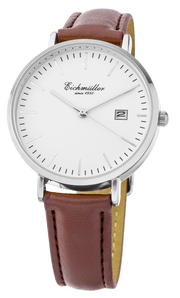 Dameur med læderrem, metal - brun - Urma.dk