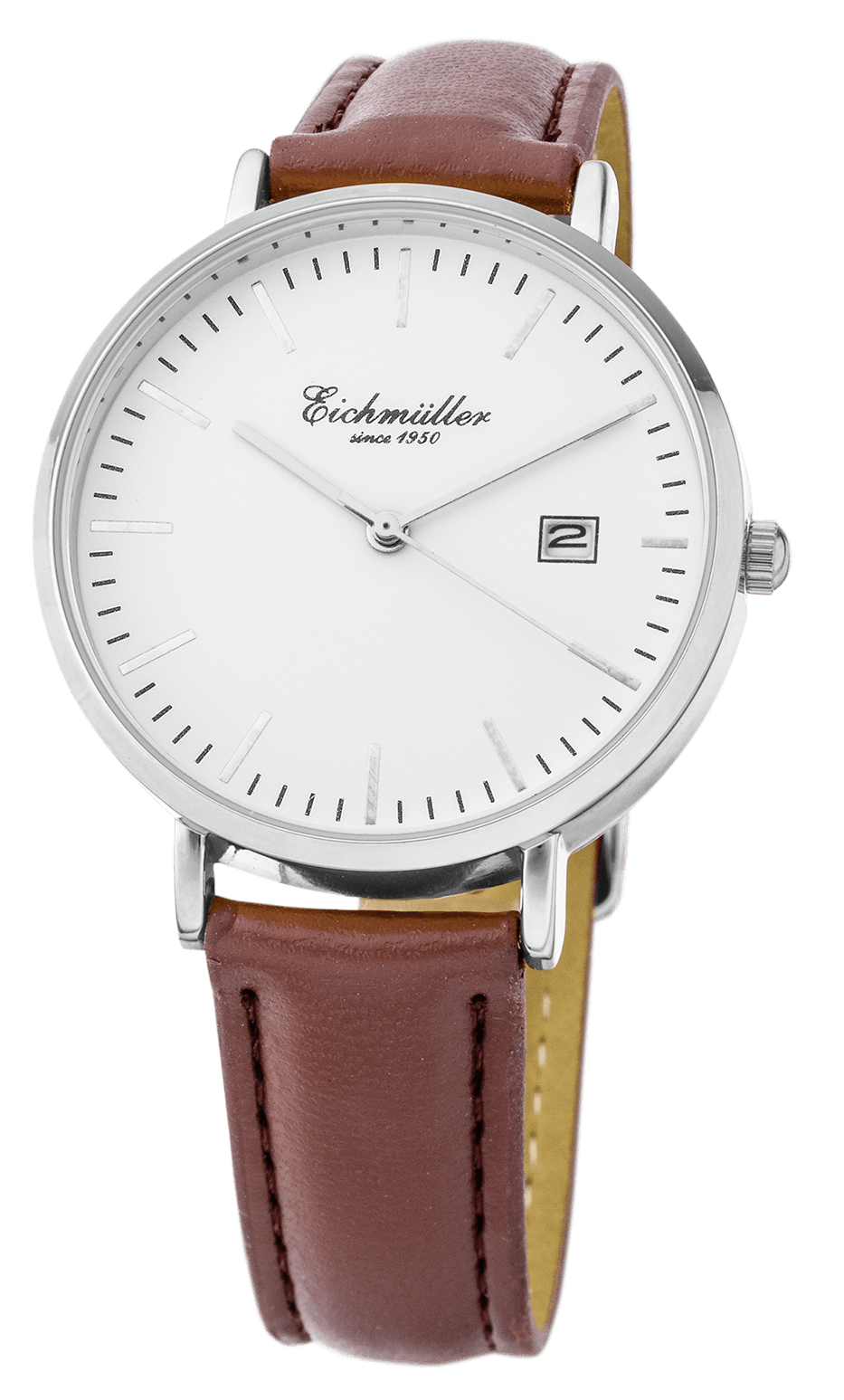 Dameur med læderrem, metal - brun - Urma.dk