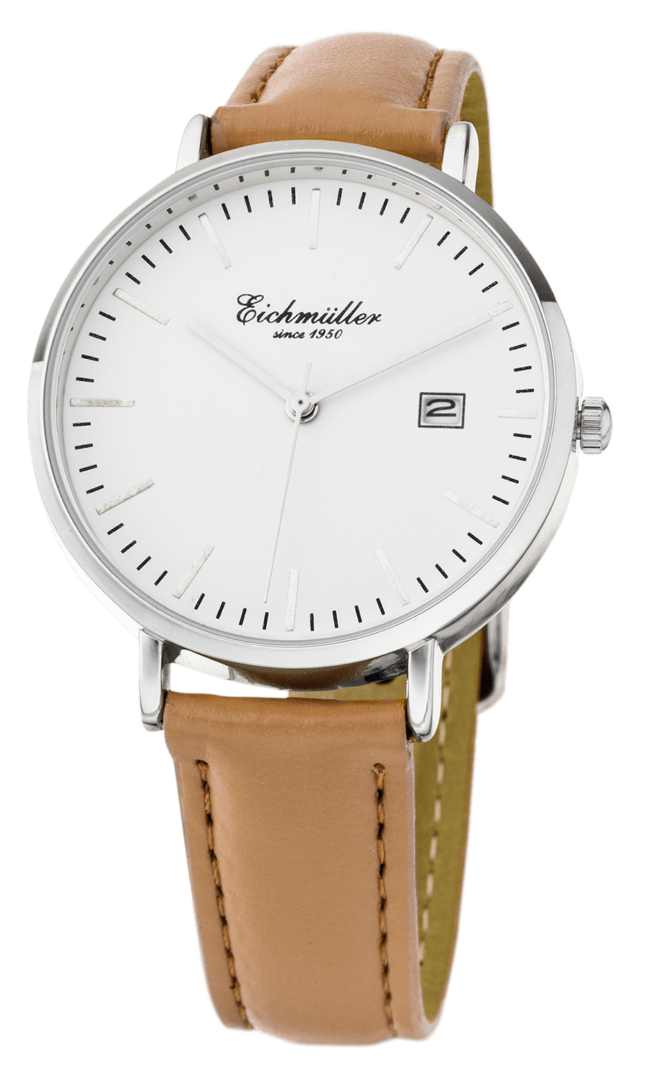 Dameur med læderrem, metal - lysebrun - Urma.dk