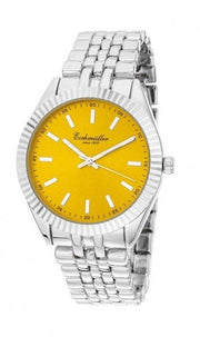 Dameur med lænke, gul urskive - 37 mm - Urma.dk