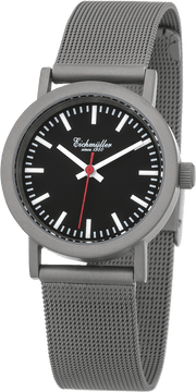 Dameur med mesh lænke med sort skive - Urma.dk