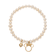 Disney 9 kt. guld armbånd Minnie Mouse med rosa sløjfe. - Urma.dk