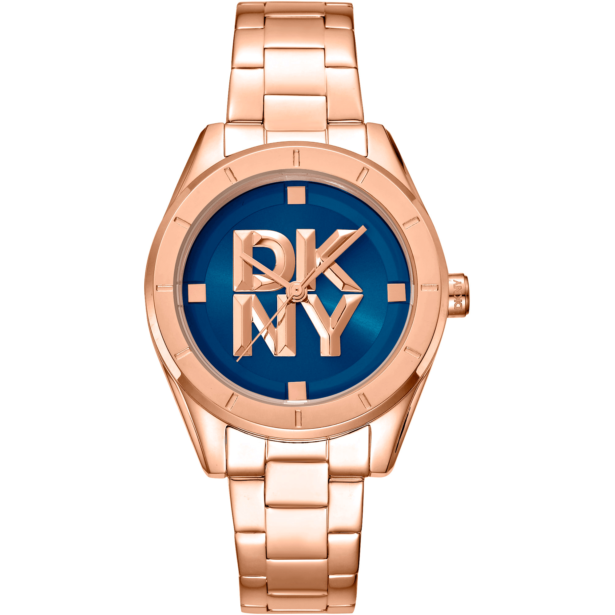 DKNY Dame Blå/Rosaguld Ur DK1L016M0075 - Urma.dk